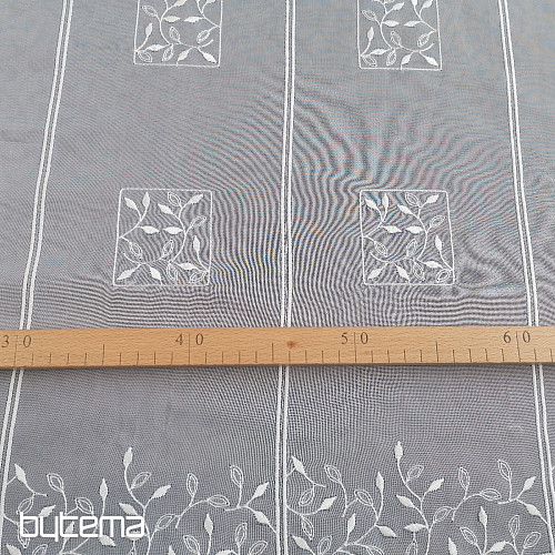 Glasmalvorhang - Voile mit V550-Stickerei