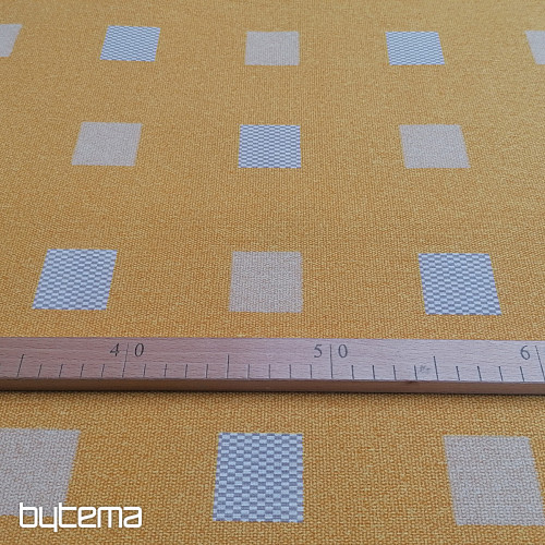 Ockerwürfel aus dekorativem Stoff