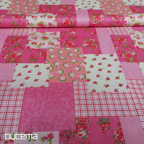 Patchwork-Blumen aus Baumwollstoff