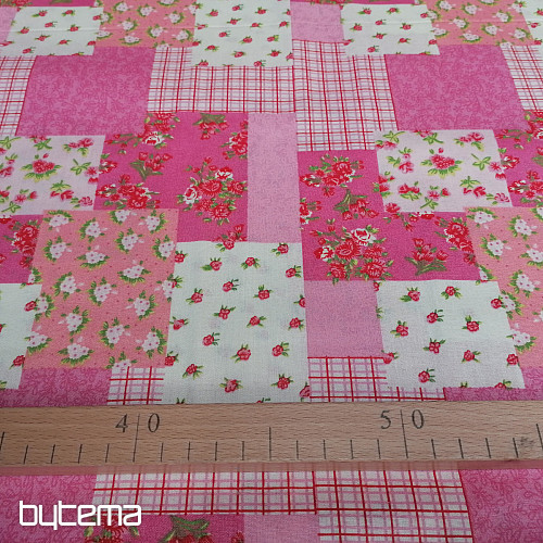 Patchwork-Blumen aus Baumwollstoff