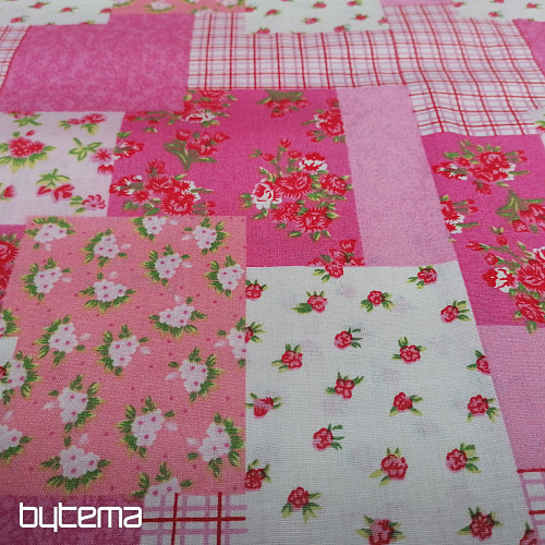 Patchwork-Blumen aus Baumwollstoff