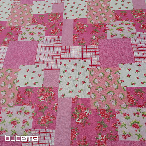 Patchwork-Blumen aus Baumwollstoff