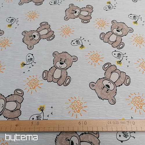Dekostoff BLACK-OUT Teddybären