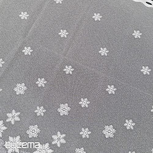 WEIHNACHTS-Jacquard-Vorhang für Buntglasfenster FLOKS II