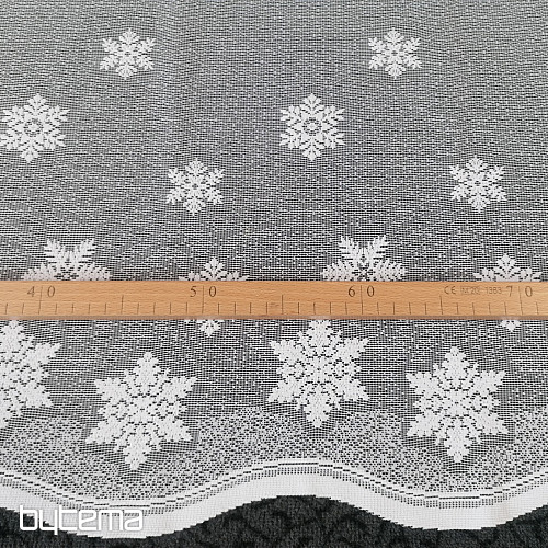 WEIHNACHTS-Jacquard-Vorhang für Buntglasfenster FLOKS II