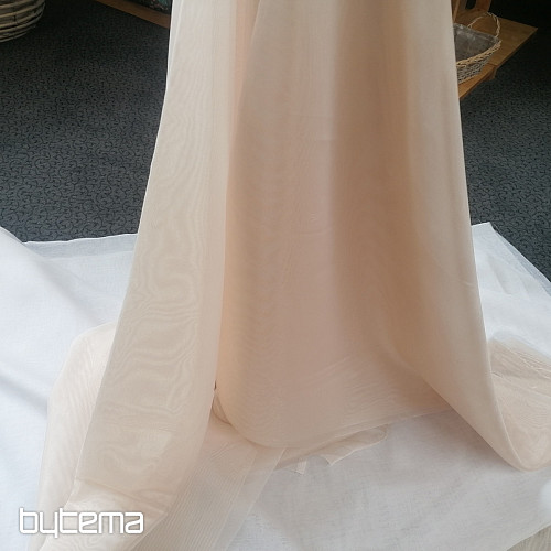 Voial Vorhang beige glänzend