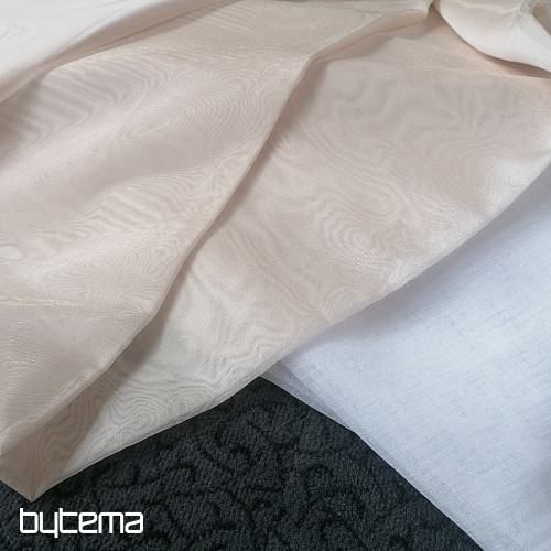 Voial Vorhang beige glänzend