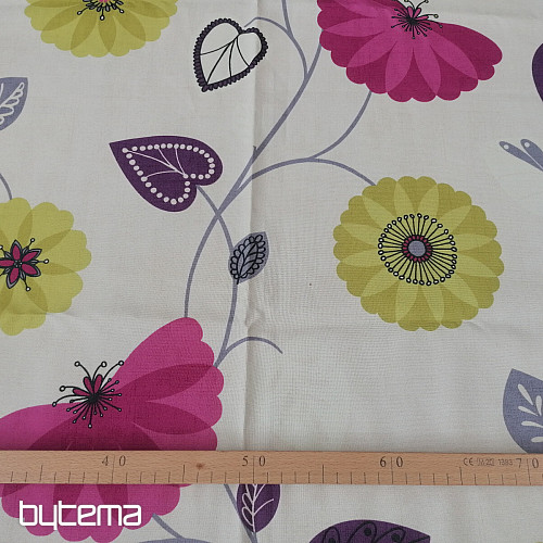 Dekorativer Vorhang Blumen 1 -140x240 cm