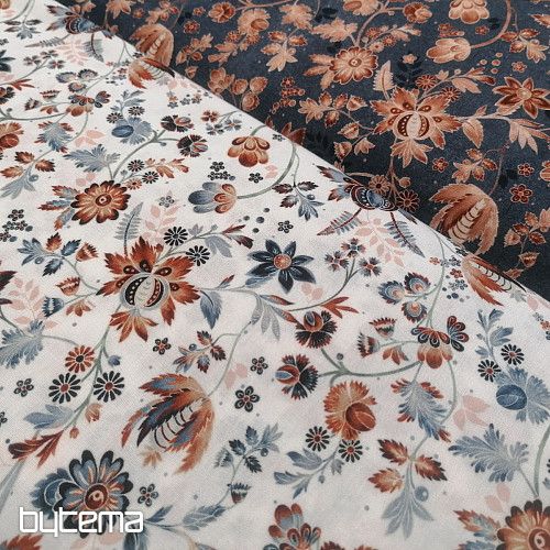 Baumwollstoff VARANASI KALAMKARI weiß