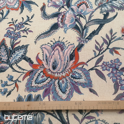 Dekostoff BIG BLUE FLOWER