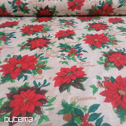 Dekorationsstoff Weihnachten Weihnachtsrose