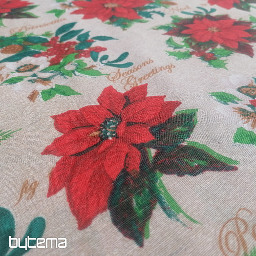 Dekorationsstoff Weihnachten Weihnachtsrose