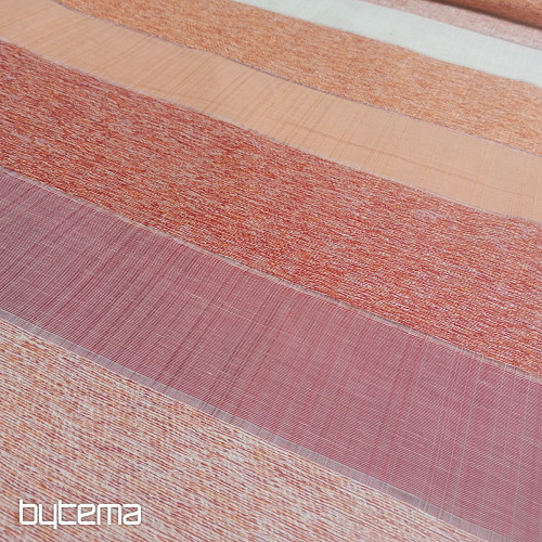 Dekorationsstoff STREIFEN orange-rot