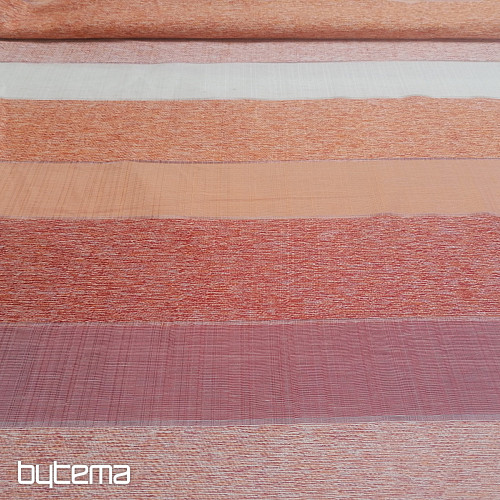 Dekorationsstoff STREIFEN orange-rot