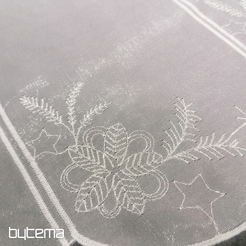 Weihnachtsvorhang für Buntglasfenster, bestickt mit Glitzer 11711