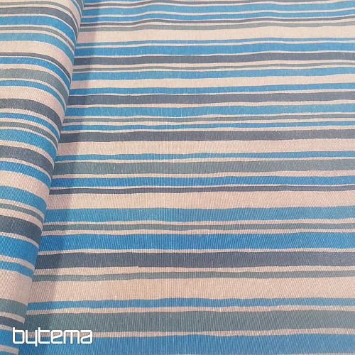 Dekostoff Blauer Streifen 2