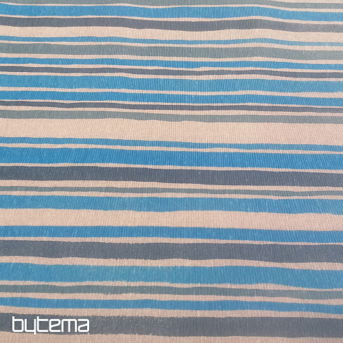 Dekostoff Blauer Streifen 2