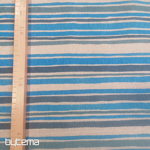 Dekostoff Blauer Streifen 2