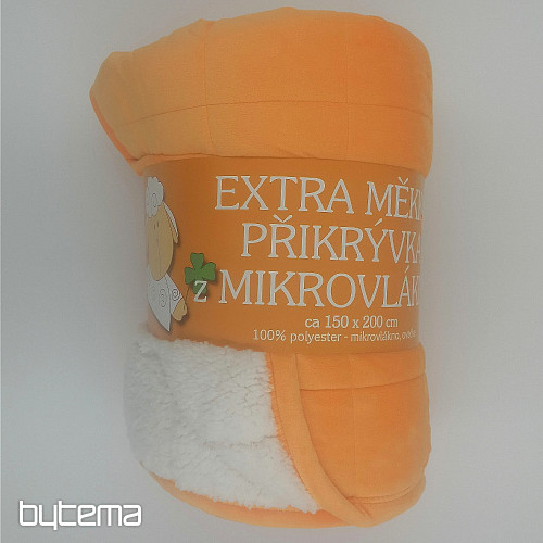Mikrofaserdecke EXTRA SOFT SHEEP Stich orange hell