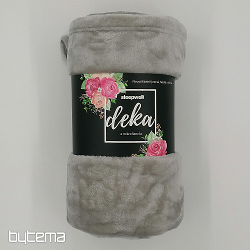 HELLGRAUE MIKROFLANNEL-Decke