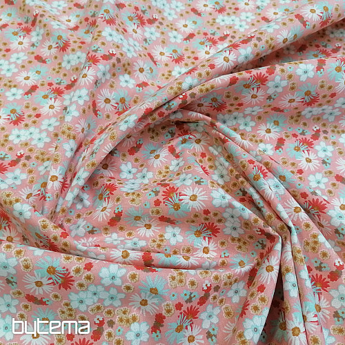 Baumwollstoff ZINIA Pfirsichblüten