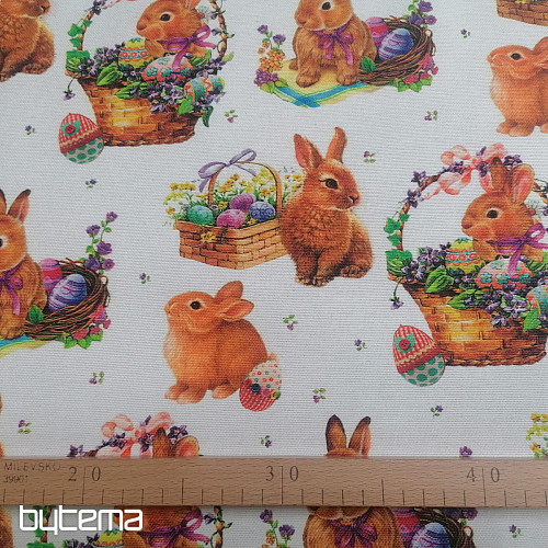Dekorationsstoff EASTER RABBIT Farbdigitaldruck