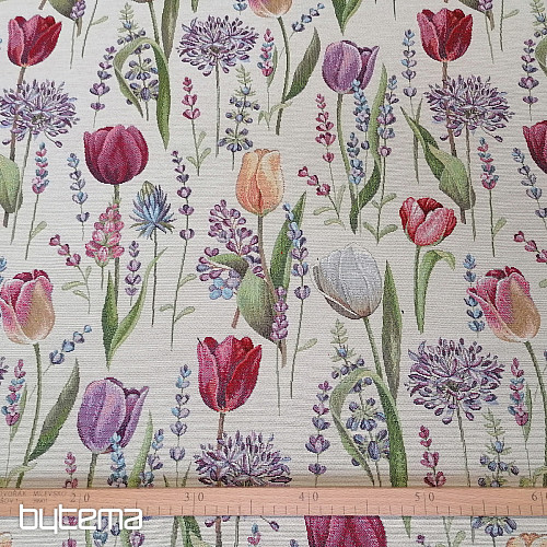 Gobelinstoff TULPEN - FRÜHLING