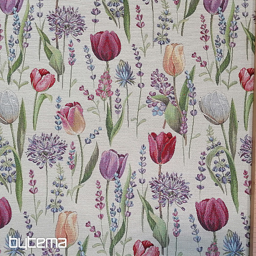 Gobelinstoff TULPEN - FRÜHLING