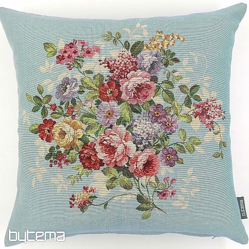 Gobelin-Kissenbezug BLUME BLAU