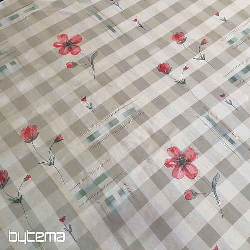 Vorhang GELB MIT BLUMEN