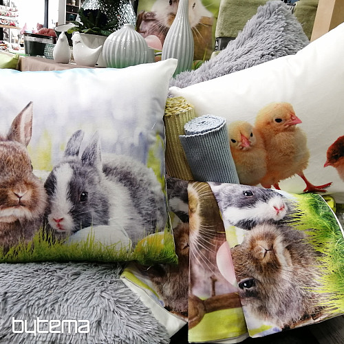 Osterdekohülle ZWEI KANINCHEN