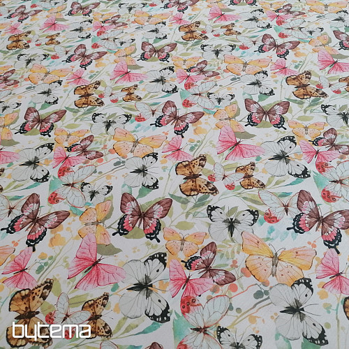 Baumwollsatin SCHMETTERLINGE digital