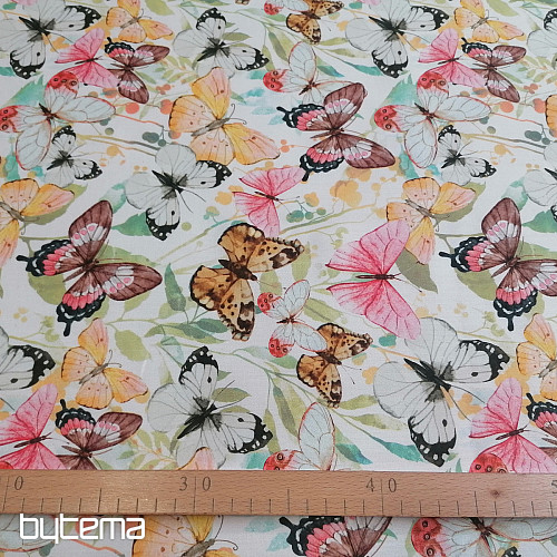 Baumwollsatin SCHMETTERLINGE digital