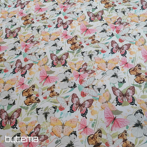 Baumwollsatin SCHMETTERLINGE digital