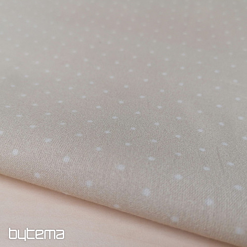 Baumwollstoff Punkte beige 2. Wahl