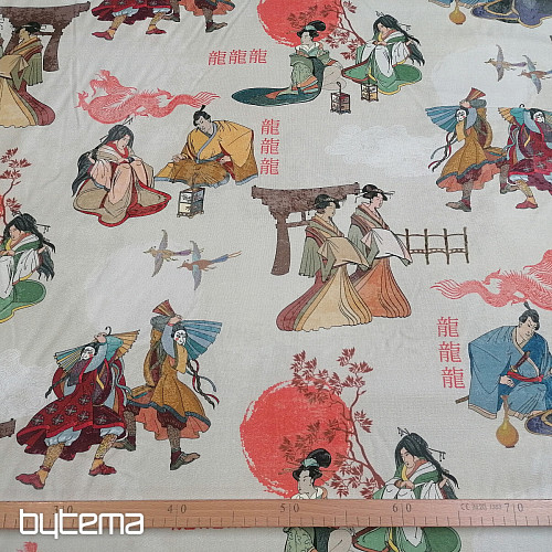 Dekorationsstoff JAPAN CREME