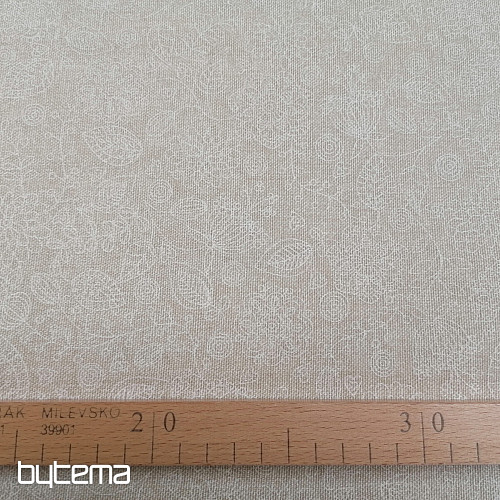Dekostoff Neon Blumen weiß