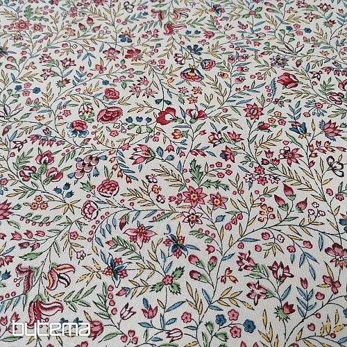 Baumwollstoff INDIENE creme