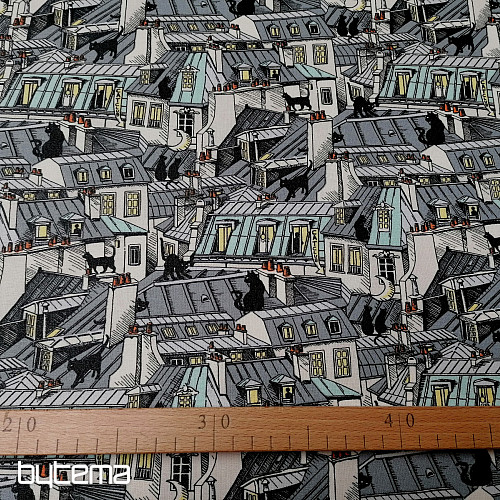 Gummierte Baumwolle - TOWN