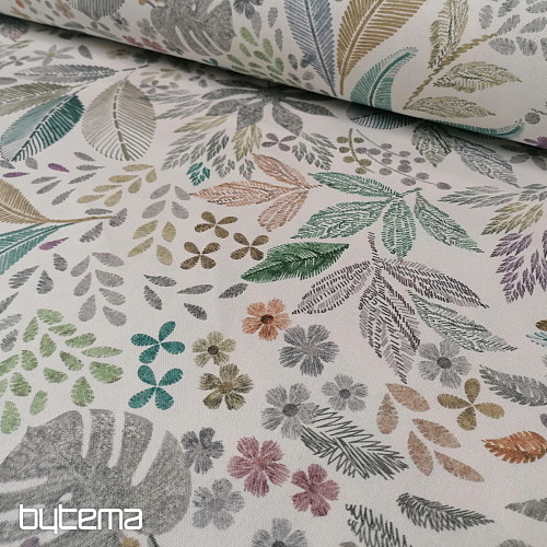 Dekostoff LEAF MELIA grün