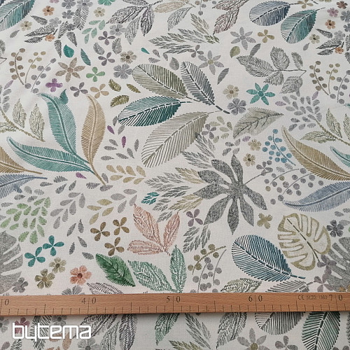 Dekostoff LEAF MELIA grün