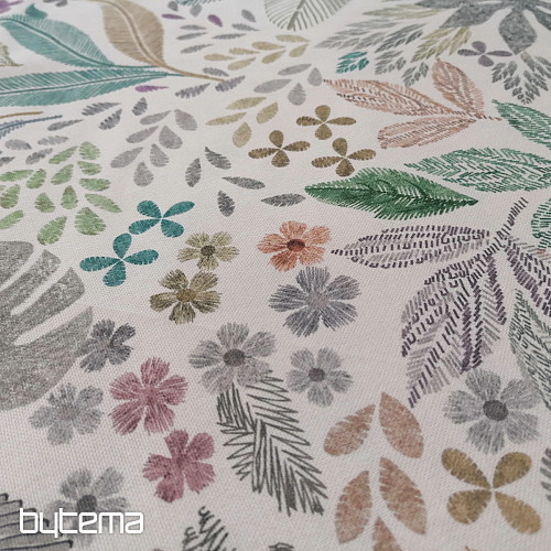 Dekostoff LEAF MELIA grün