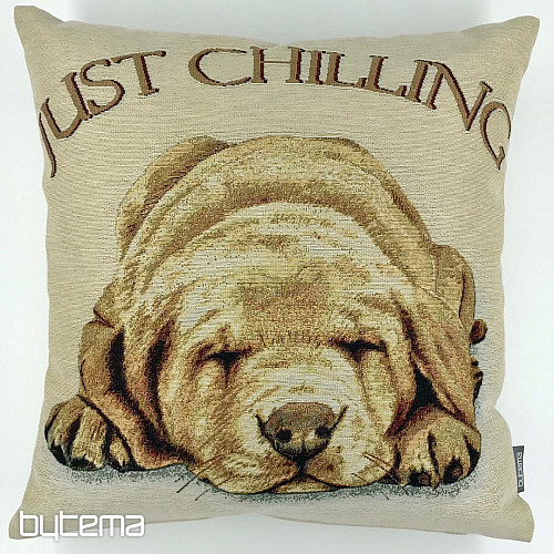Gobelin-Kissenbezug HUND JUST CHILLING