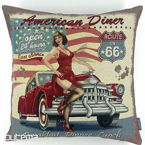 Gobelin-Kissenbezug AMERICAN DINER ROUTE 66