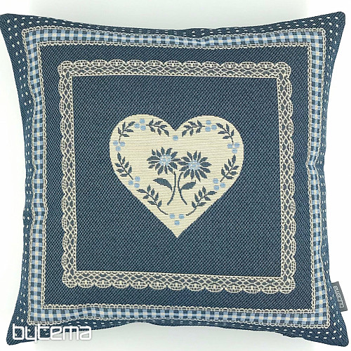 Gobelin-Kissenbezug LANDRAUM blau