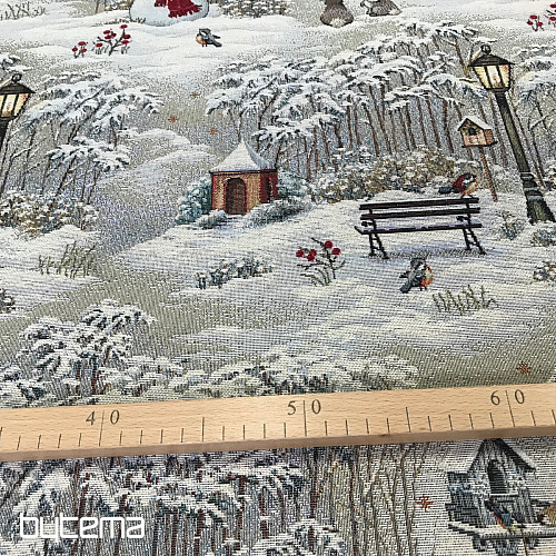 Gobelinstoff NACHT WINTER