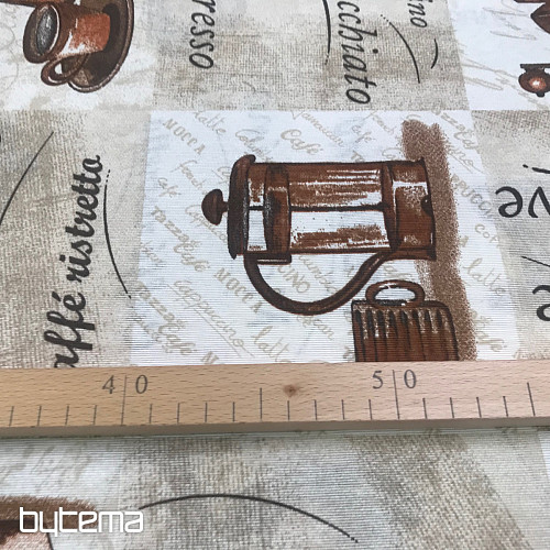 Espresso dekorativer Stoff