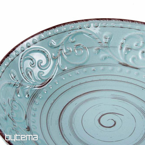 Teller tief BLAU RELIEF 22X4 CM