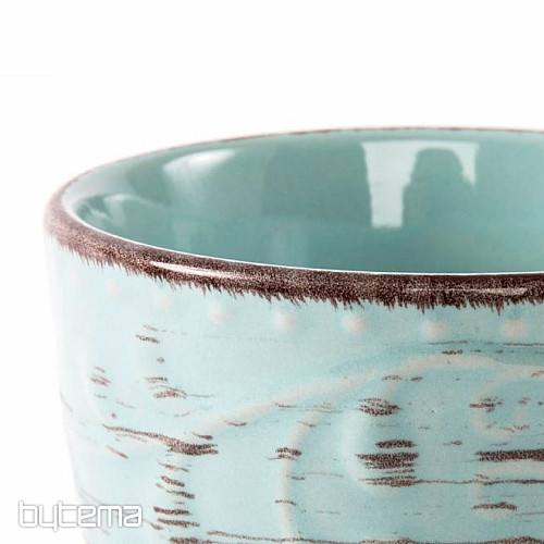 BLAUER RELIEF-Keramikbecher