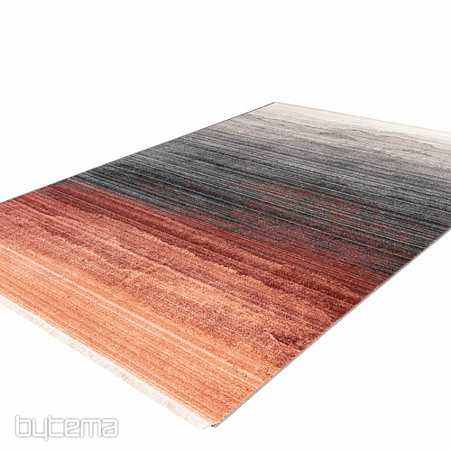 Moderner Teppich MEDELLIN 409 Silber / Terra